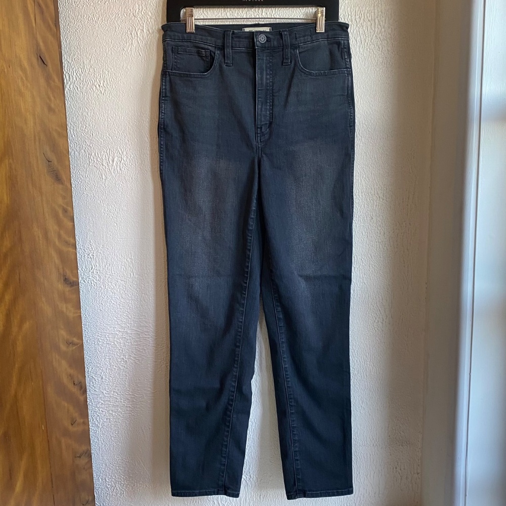 Madewell Slim Straight Leg in black "Richgrove Wash" Size 28 Tall - Picture 5 of 15